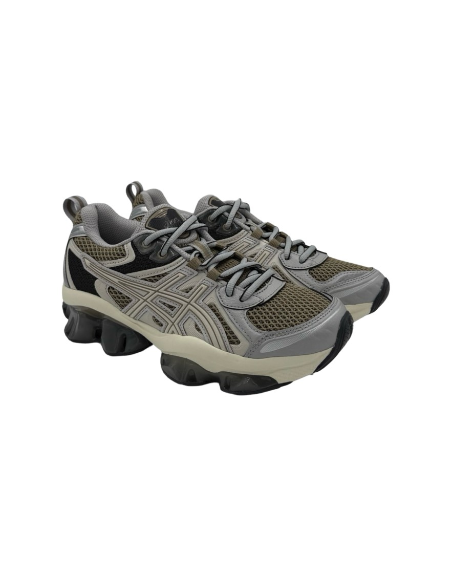 Asics 'mesh Upper Kinetic Sneakers With Pull Tab' In Gray