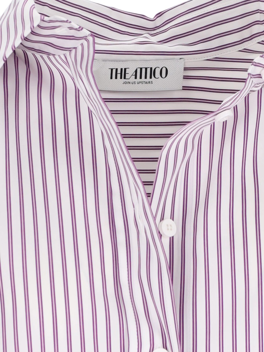 Shop Attico The Diana' Striped Shirt – Purple