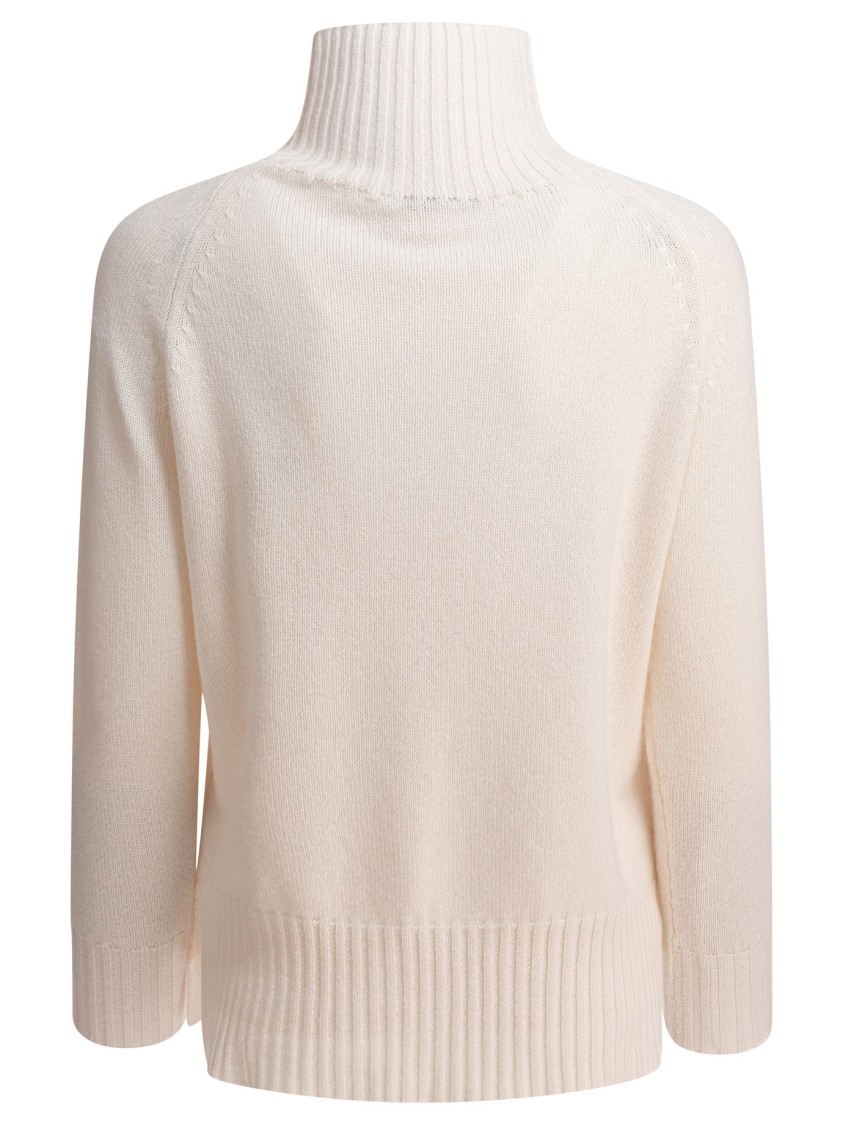 Kangra Cashmere Knit Sweater With Ribbed Turtleneck In Yellow