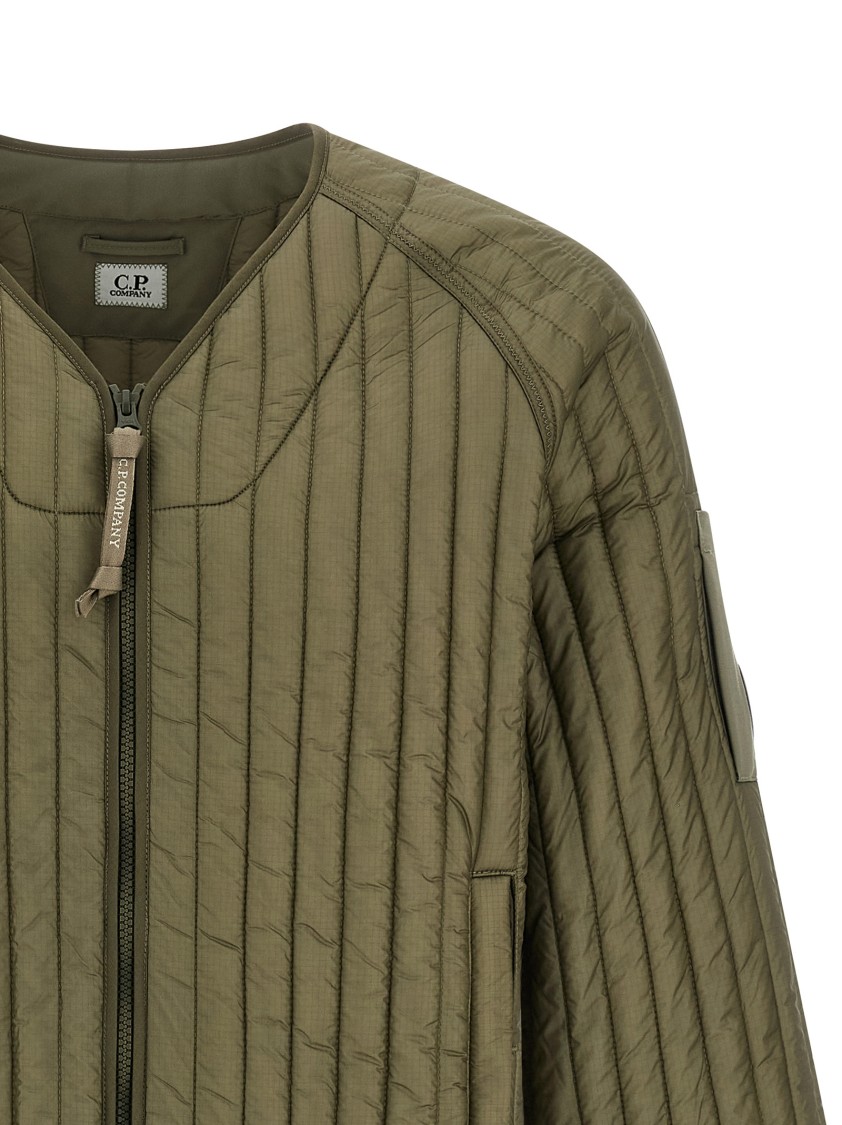 C.p. Company C. P. Company Ribbed Down Jacket In Gray