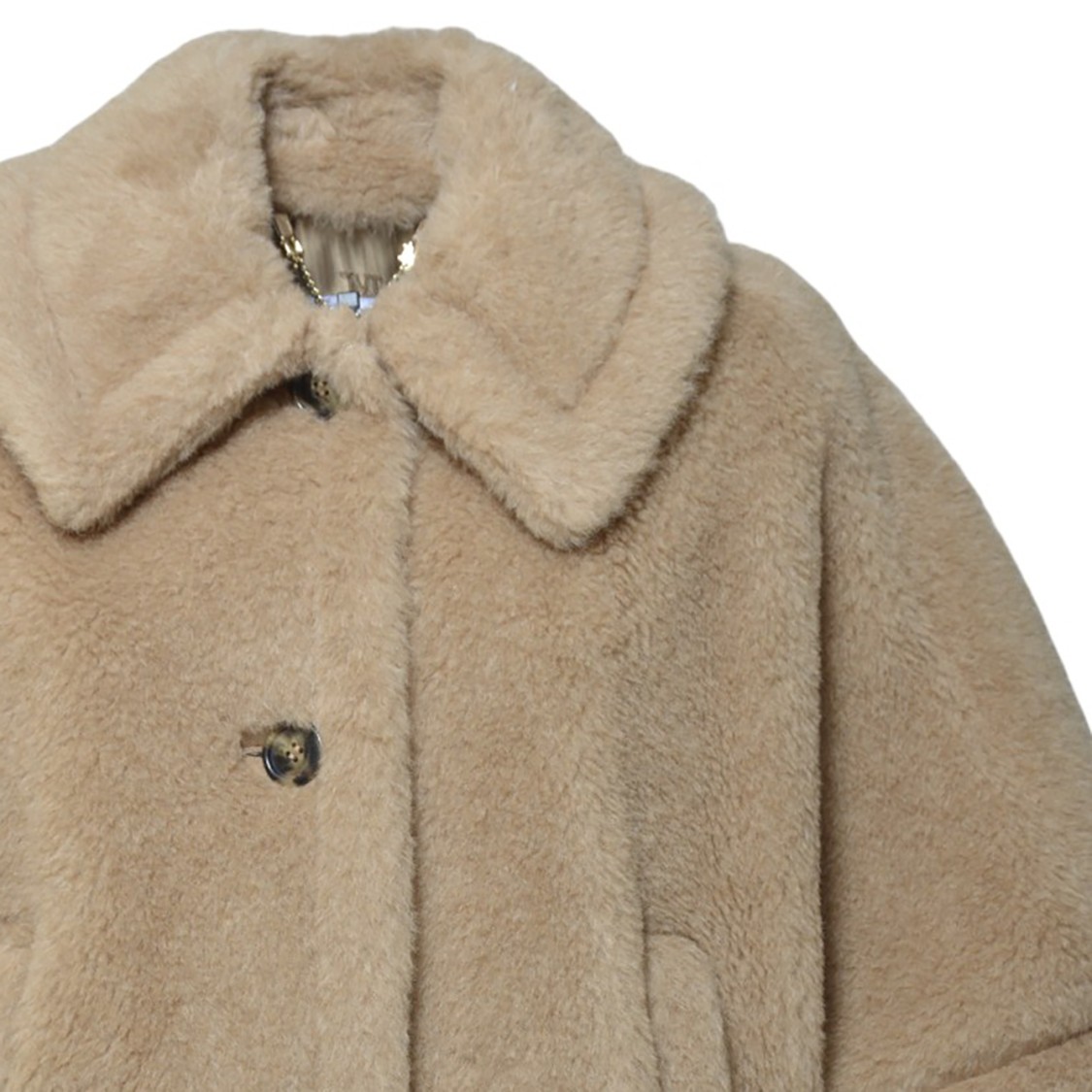Max Mara Tenebre4 Teddy Alpaca Beige Cape In Neutrals