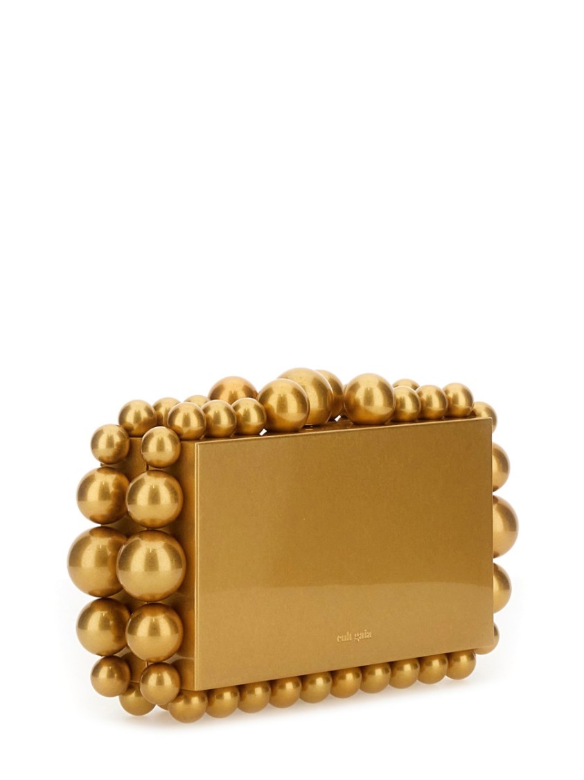 Shop Cult Gaia Rectangular Gold Aluminum Eos Clutch