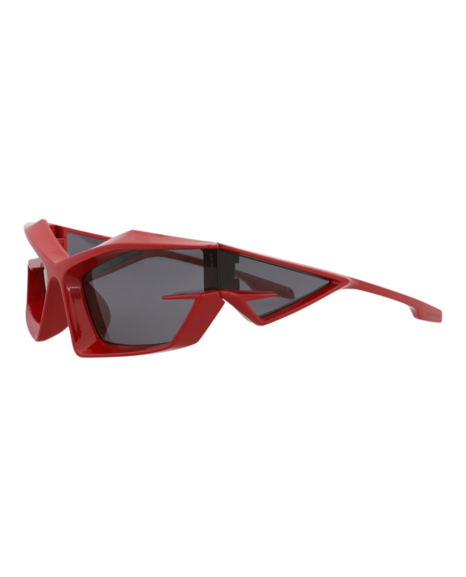 Givenchy Shield-frame Injection Sunglasses In Red