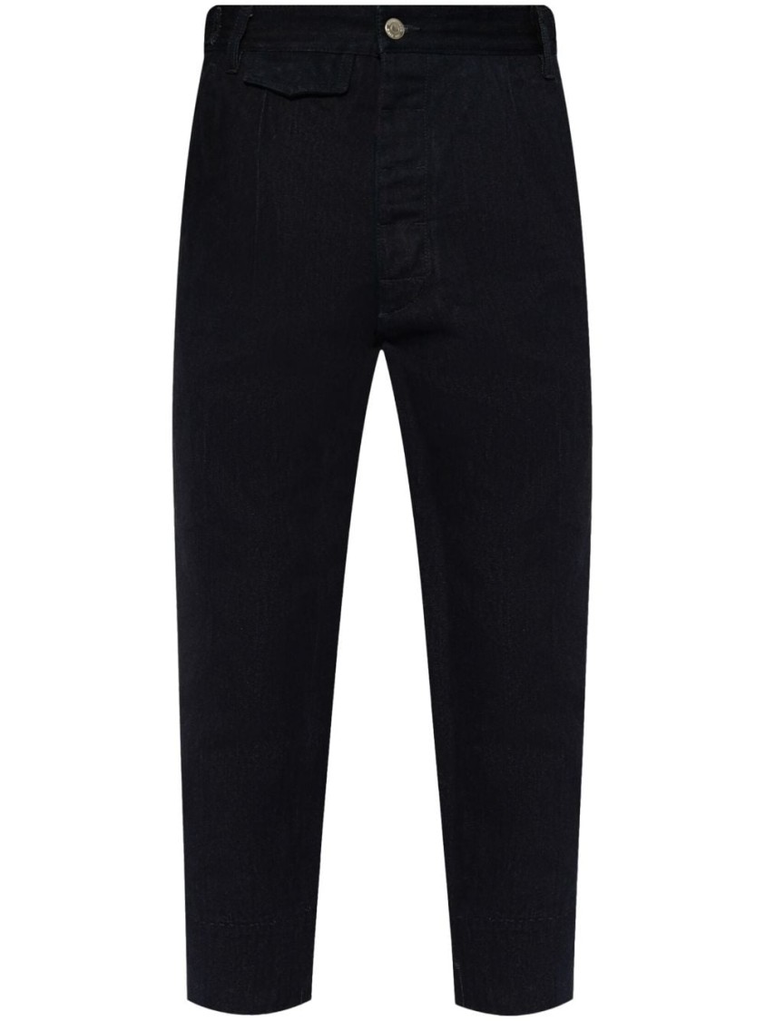 Dsquared2 Low-rise Tapered Jeans In Black
