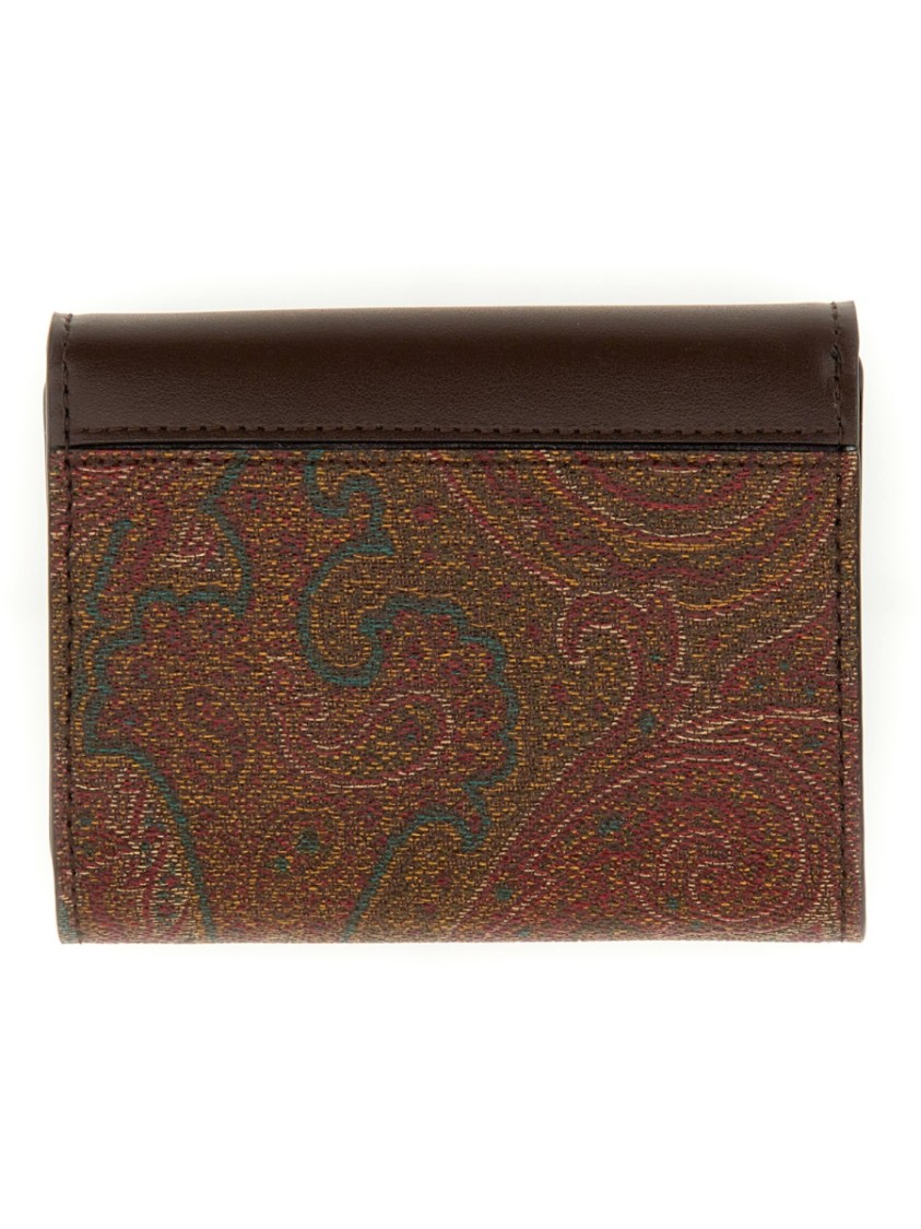Etro Paisley Pattern Wallet With Compact Design And Slim Shape