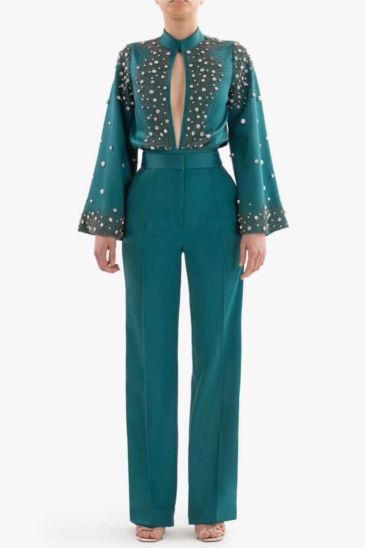 Saiid Kobeisy Straight Pants In Green