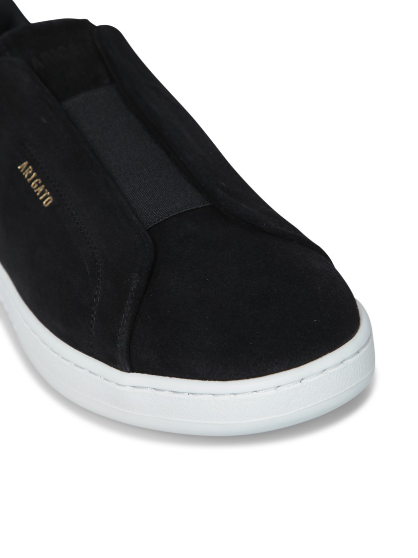 Axel Arigato Dice Laceless Black Low Top Slip-on Sneakers In Suede Man In Black