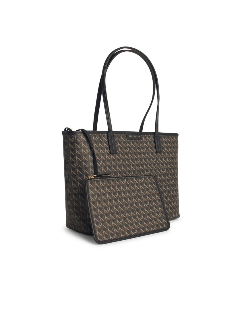 Tory Burch Small Coated Cotton Zip Tote Bag