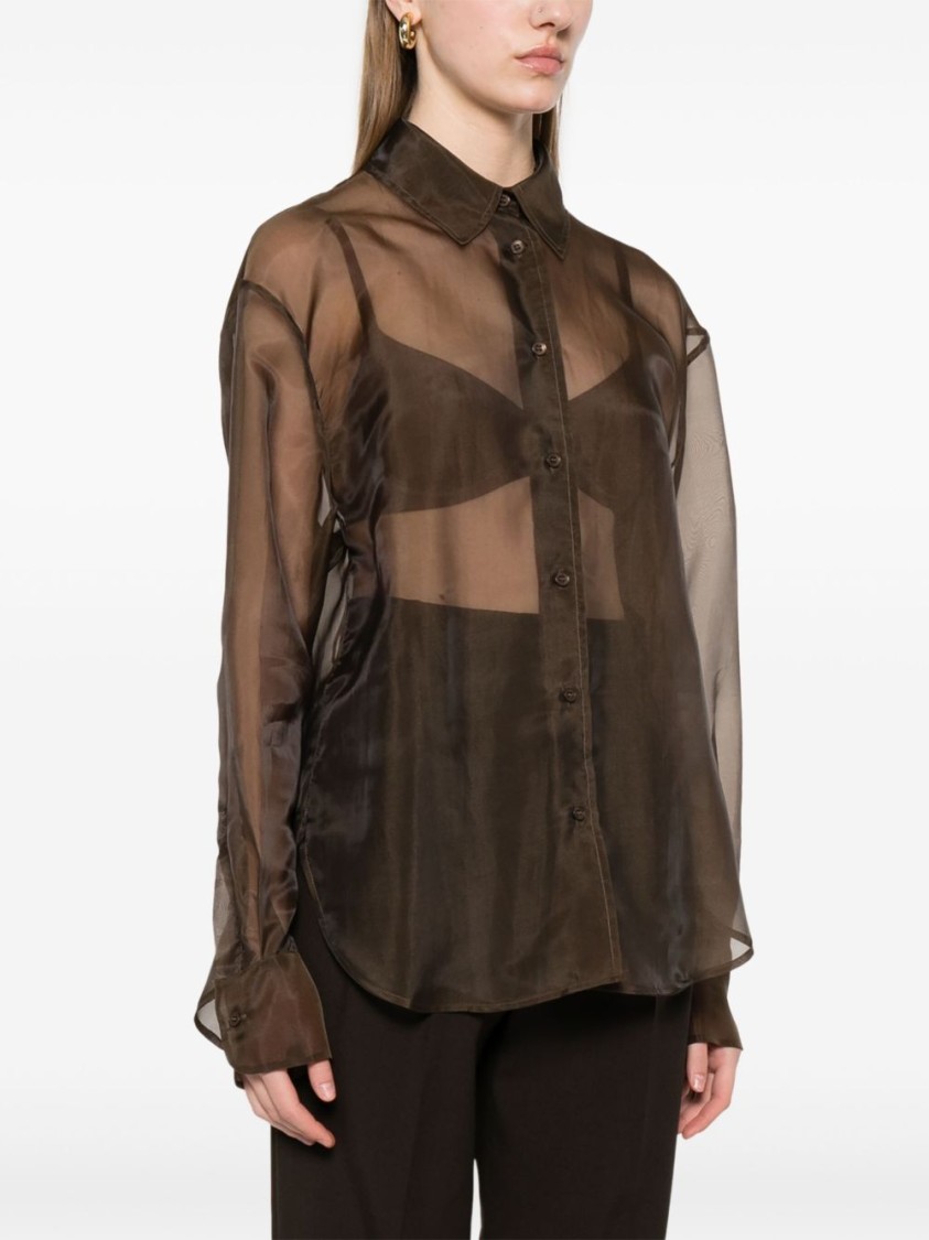 Shop The Frankie Shop Peri Sheer Shirt
