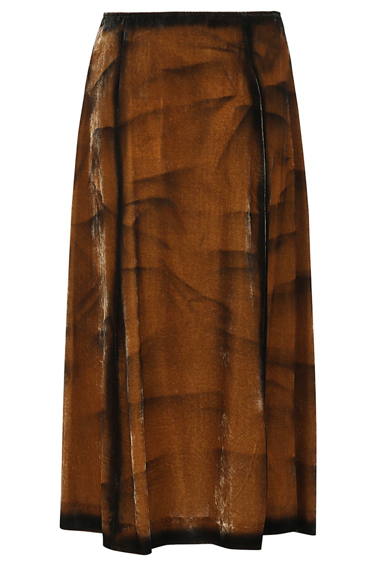 Shop Tela Flame Skirt In Brown