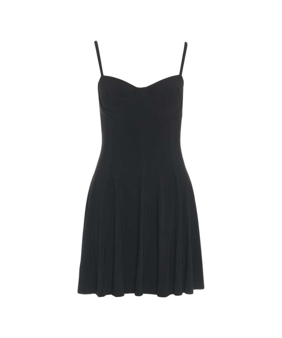 Norma Kamali Fitted Mini Dress With Sweetheart Neckline In Black