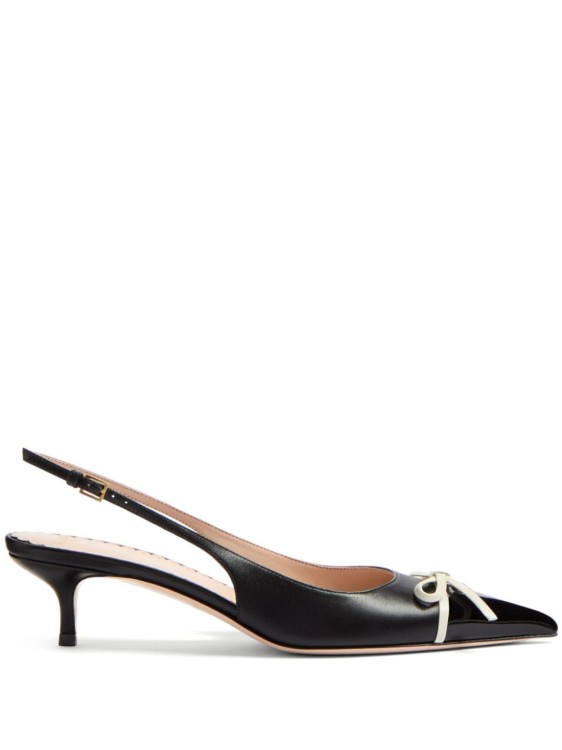 パンプス Valentino Pointed Toe Slingback Heels With Bow Accent Valentino Pointed Toe Slingback Heels With Bow Accent Pump