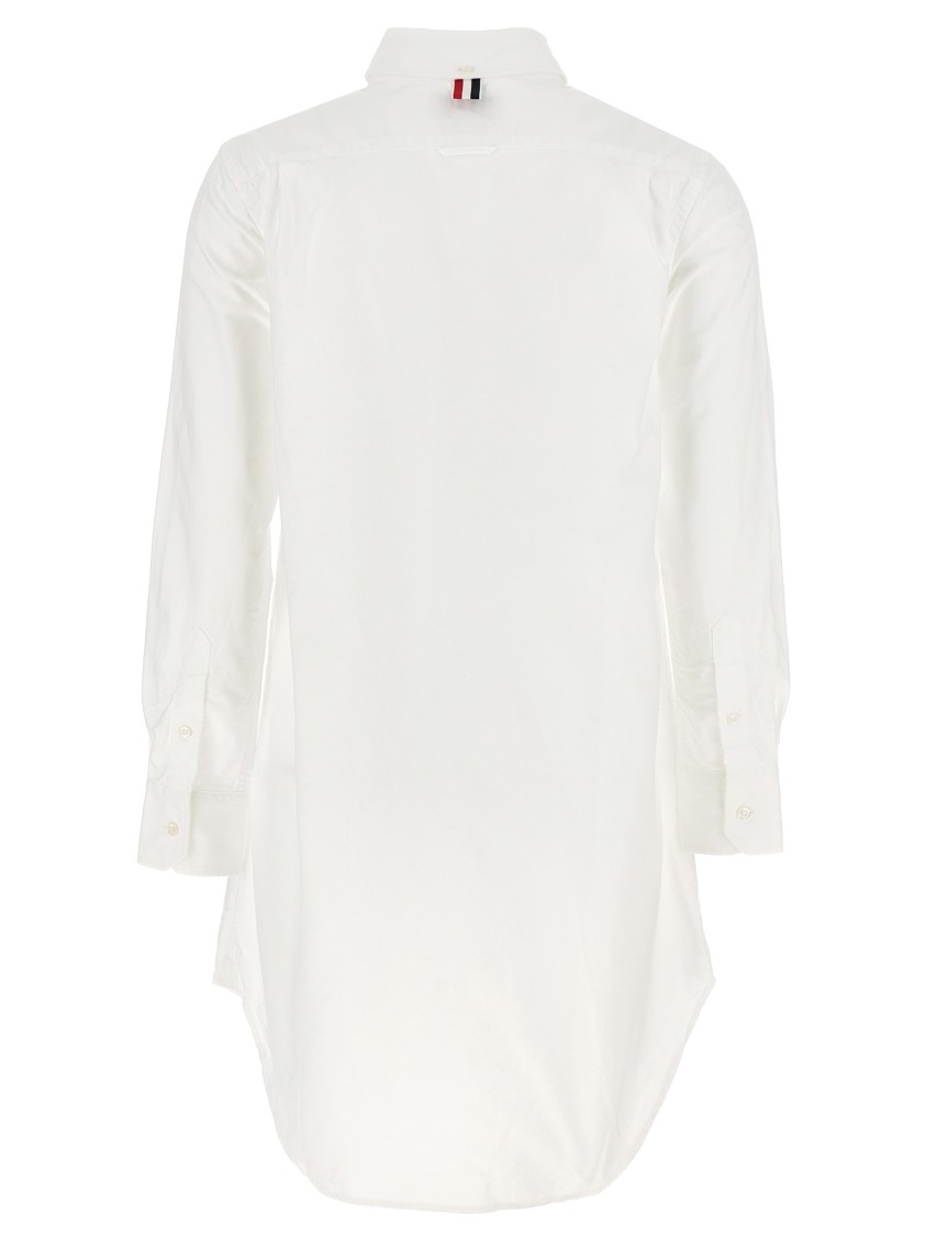 Thom Browne Short Button-down Blouse In White