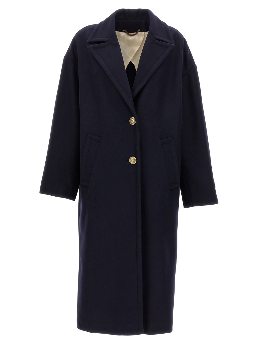 Golden Goose Blue Bertina Coat In Black