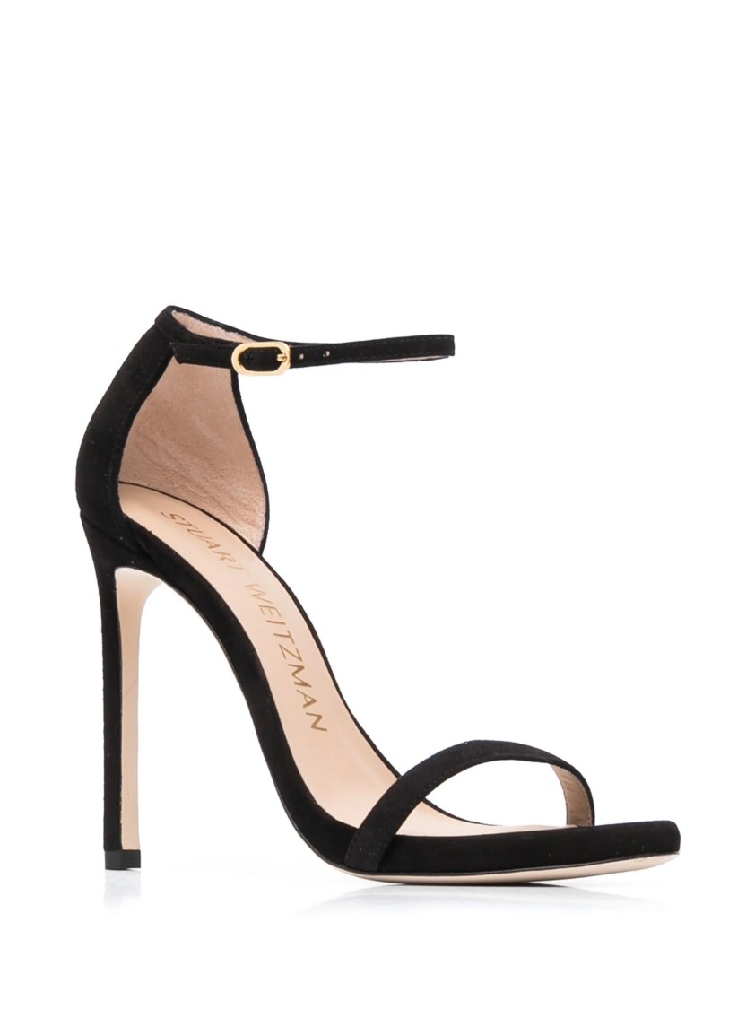 Stuart Weitzman Part-open High Heel Sandals In Black