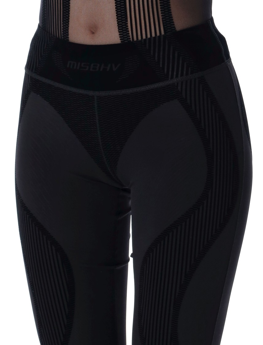 Misbhv Flock Mesh Sport Leggings Flare