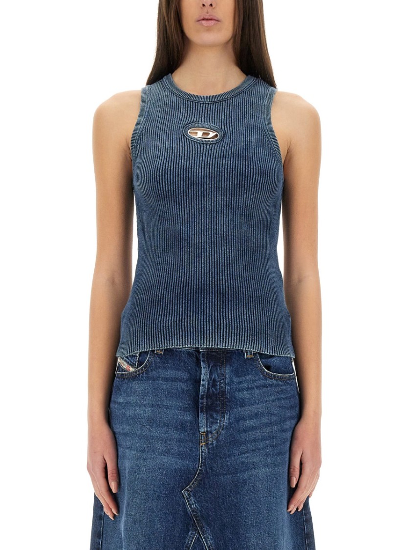 Shop Diesel "anchor" Top In Blue