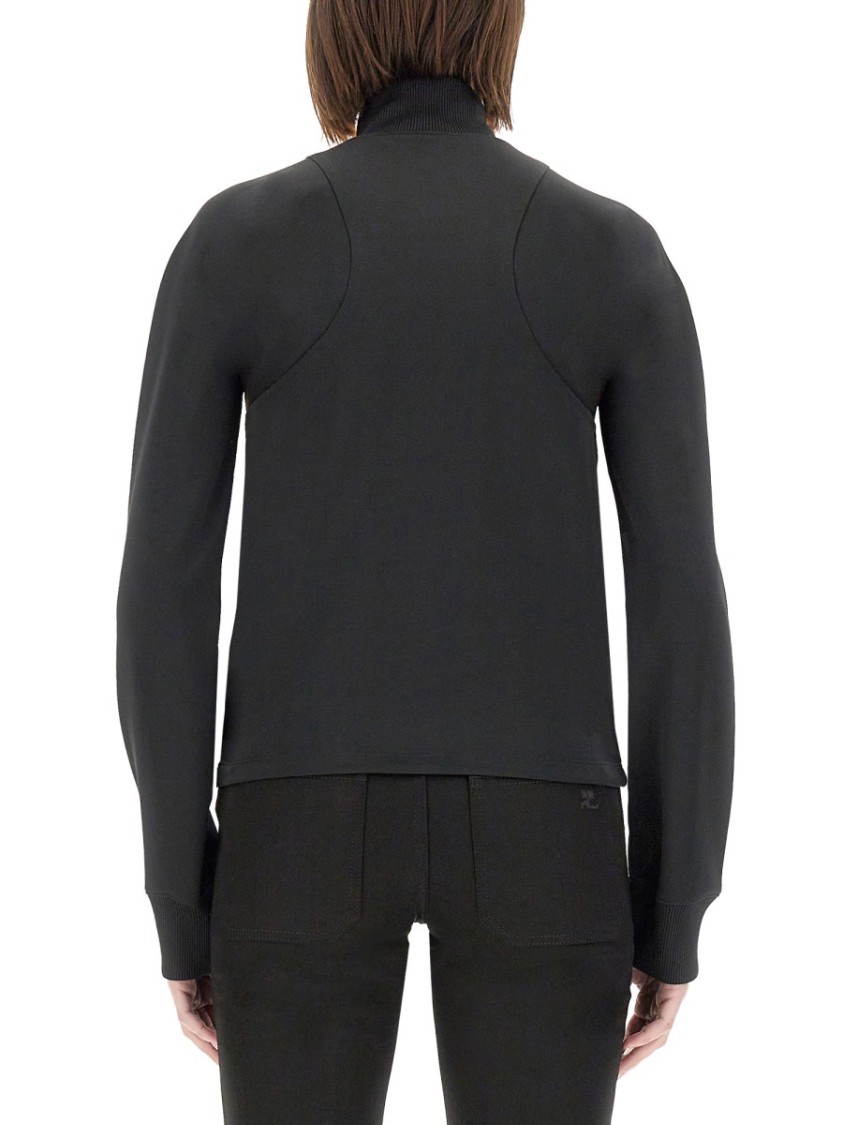 Shop Courrèges Interlock Scuba Jacket In Black