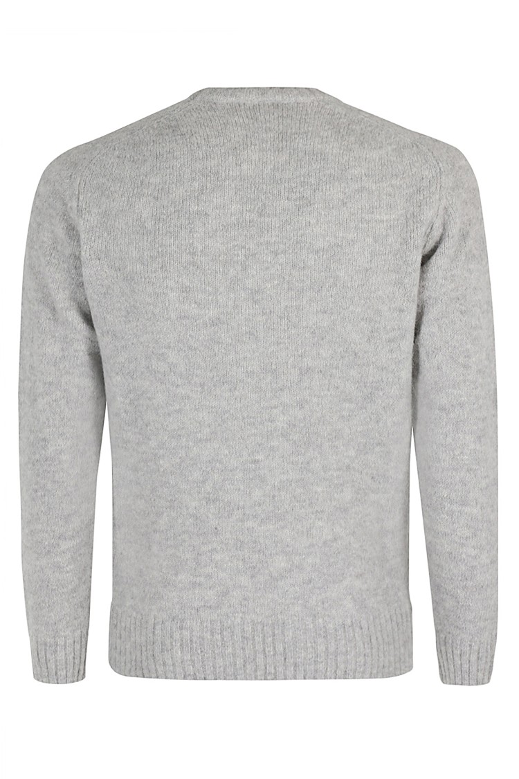 Filippo De Laurentiis Soft Wool Blend Crew Neck Pullover In Gray