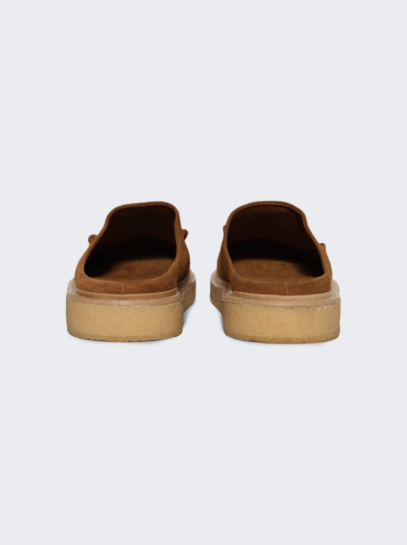 Marni Brown Suede Sabot Slip-on Loafers In Brown