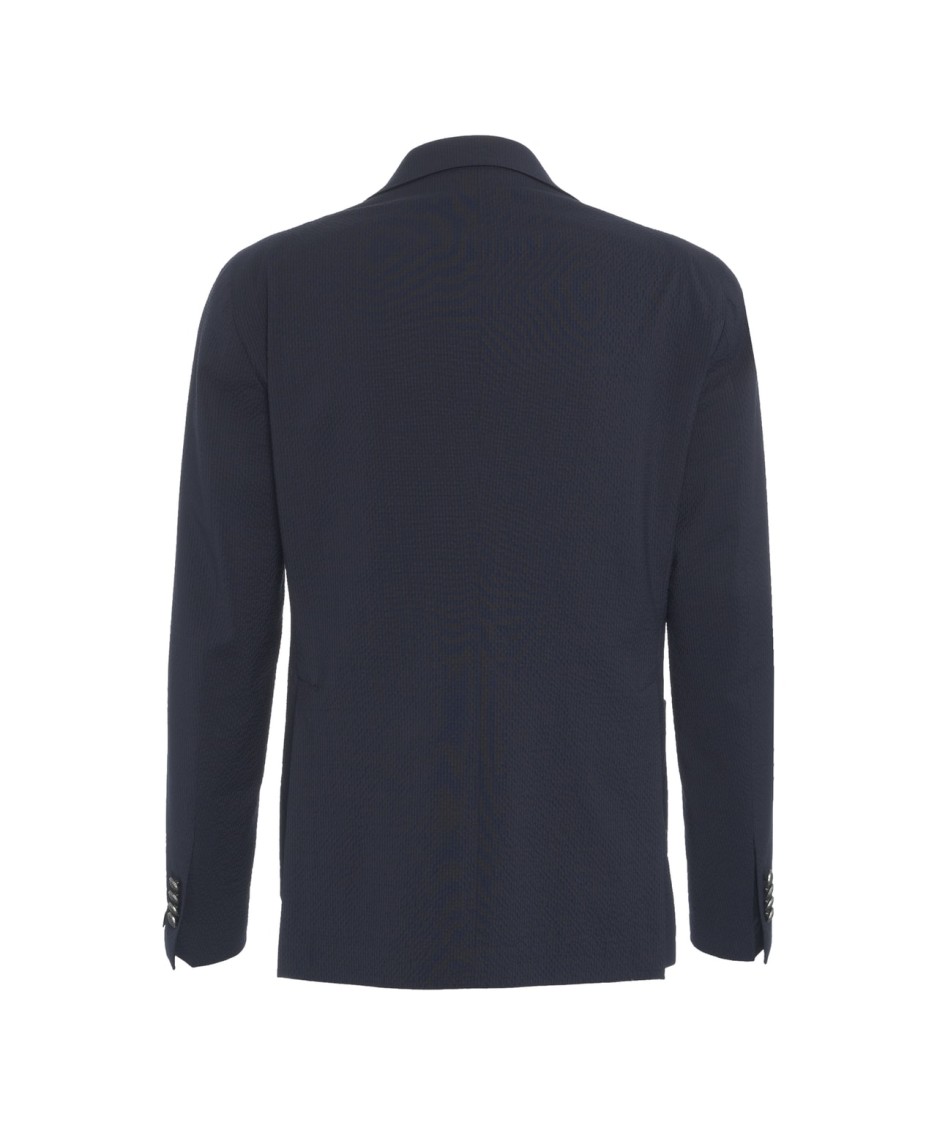 Tagliatore Single-breasted Virgin Wool Blazer In Blue