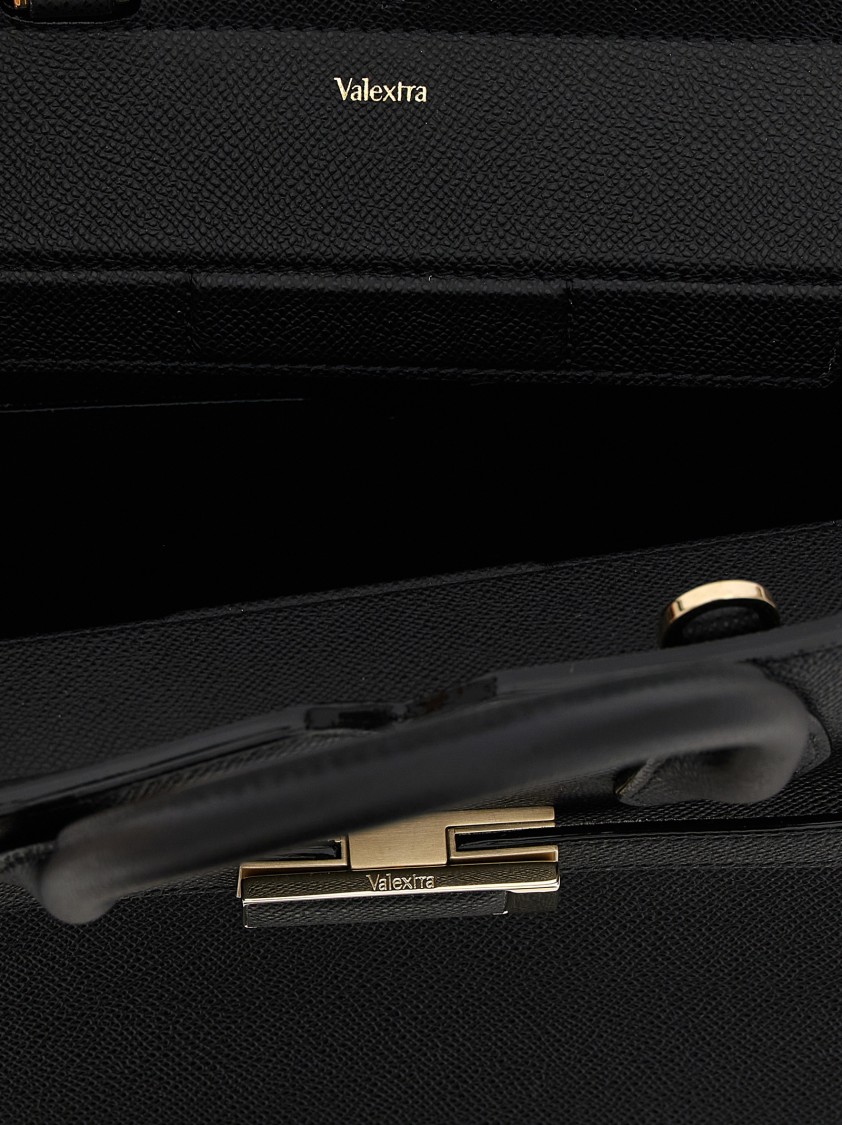 Valextra 'milano' Mini Handbag In Black