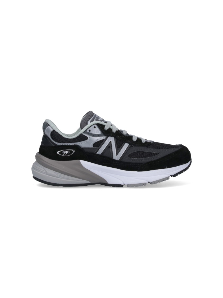 New Balance Black Low Top Sneakers With Logo Detail In Suede And Tech Fabric Woman