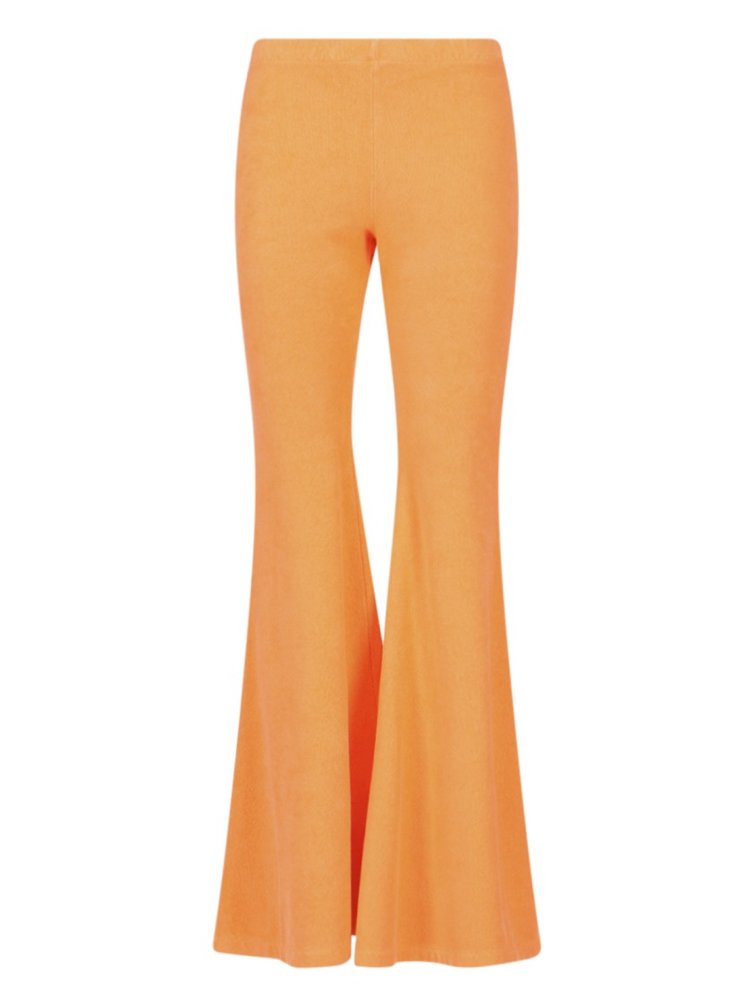 Shop Erl Medium Rise Bootcut Pants With Flared Leg In Orange