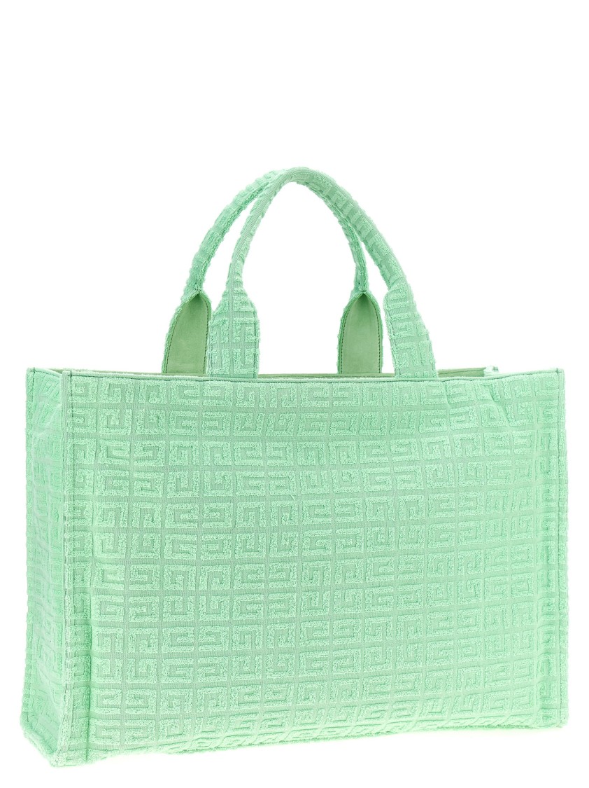 Givenchy Plage Capsule 'g-tote' Midi Shopping Bag In Green