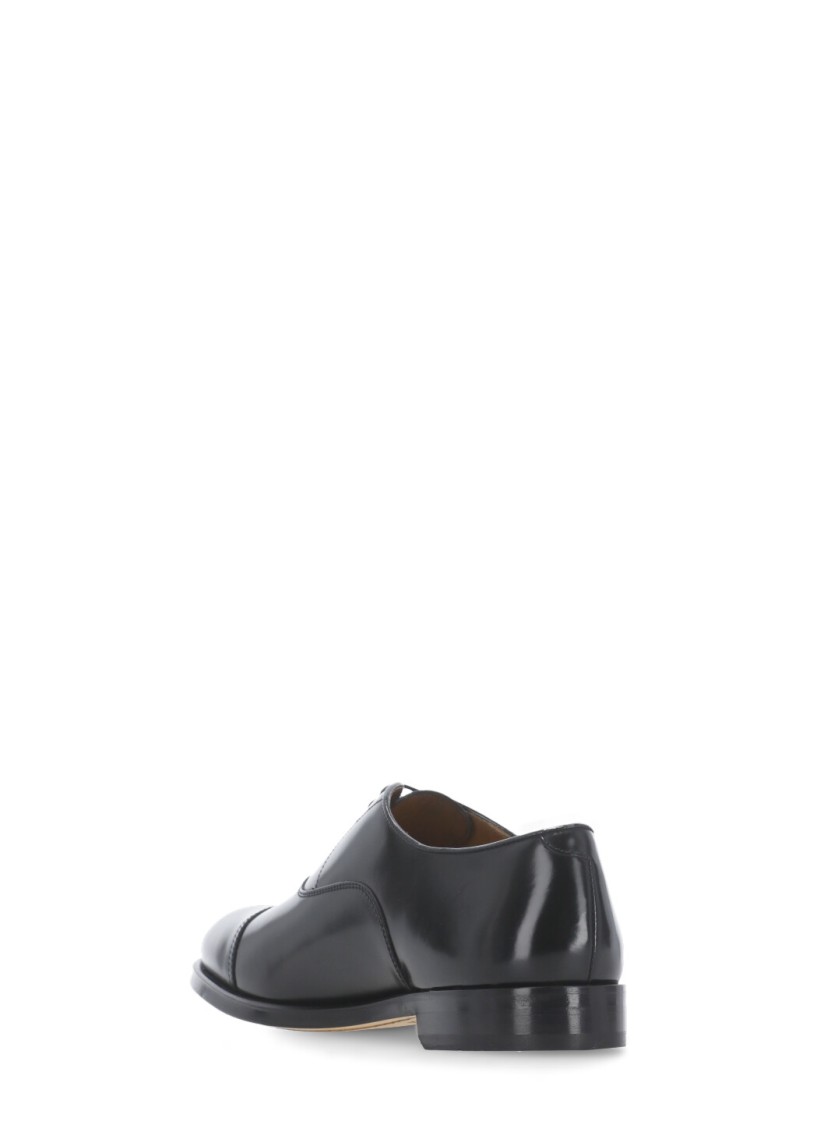 Doucal's Man Lace-up Shoes Midnight Blue Size 6.5 Soft Leather In Black
