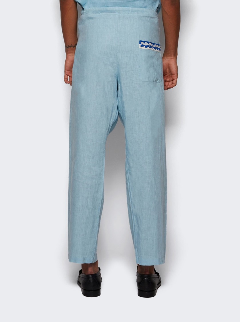 Bode Seedling Stripe Pajama Pants - Blue