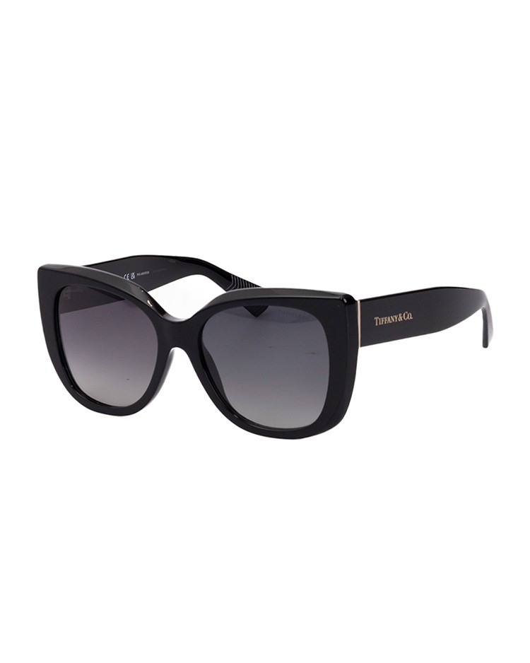 Tiffany & Co . Bold Square Frame Black Acetate Sunglasses
