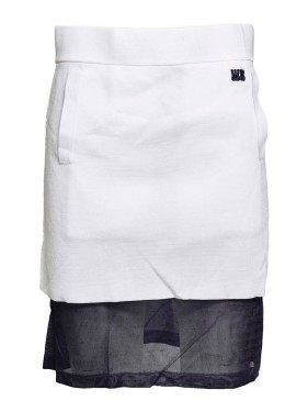 ミニスカート Wales Bonner Verse Mini Skirt In White Viscose Wales Bonner Verse Mini Skirt In White Viscose | THE LIST