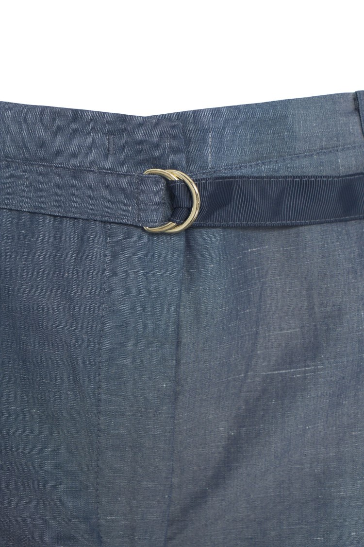 Liu •jo Liu Jo Linen Blend Bermuda With Belted Waist In Grey