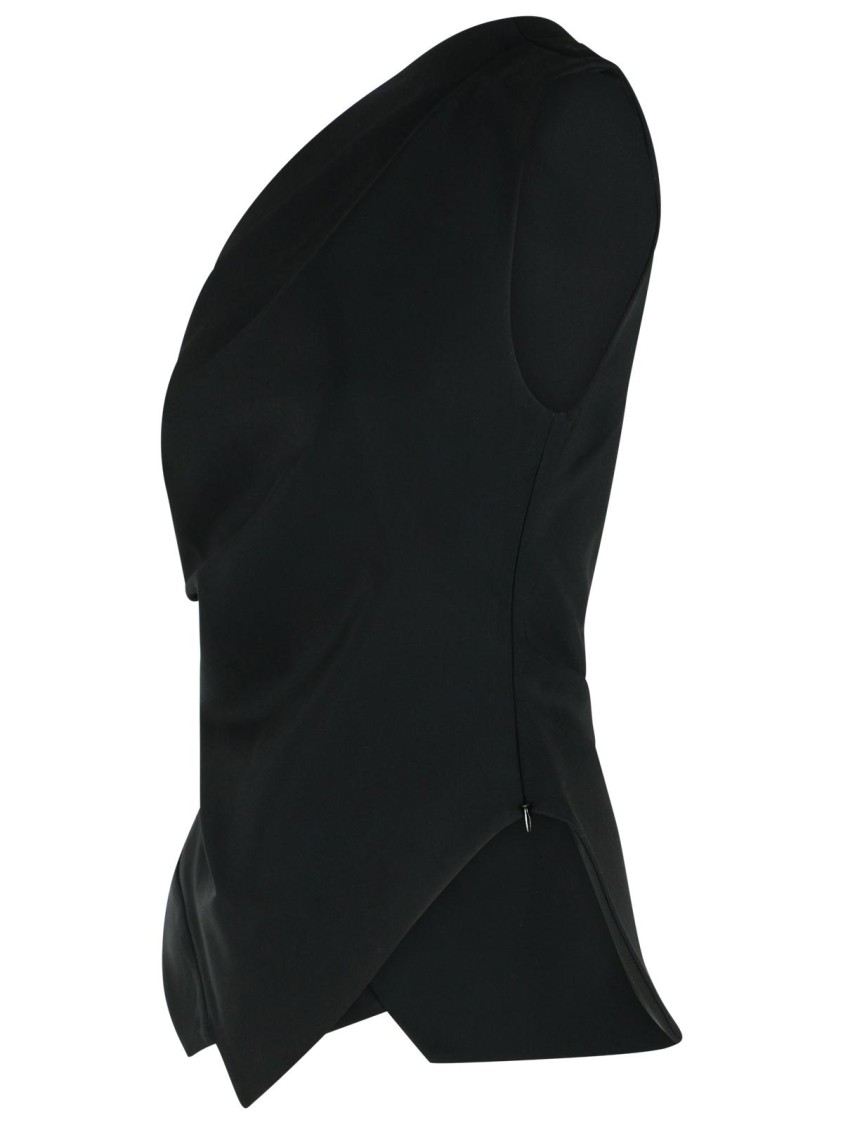 Rohe One-shoulder Top In Black Viscose Blend In Black