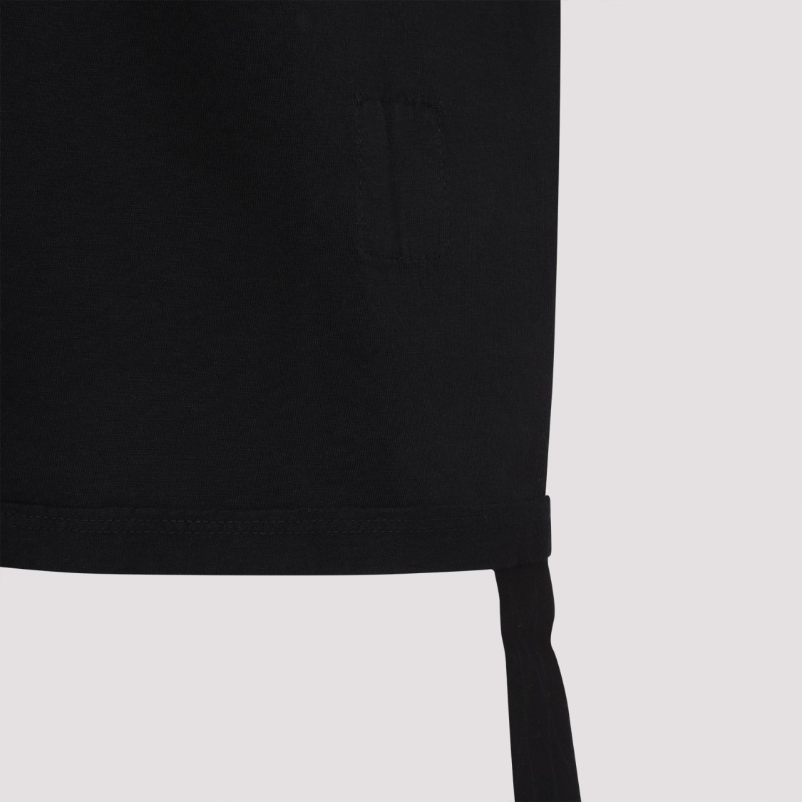 Shop Rick Owens Drkshdw Drkshdw By Rick Owens Black Cotton T-shirt With Side Strap Detail