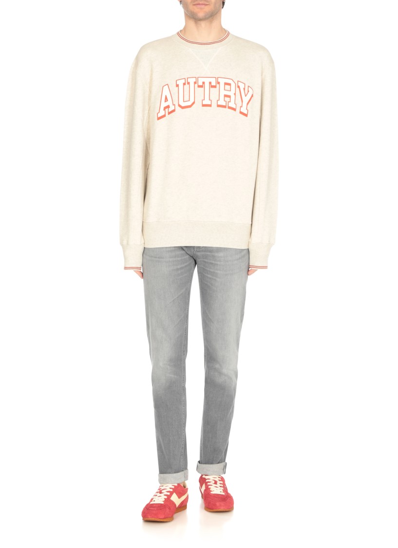 Autry Windspin Sneakers In Suede And Parrot Leather And Rutabaga In Red