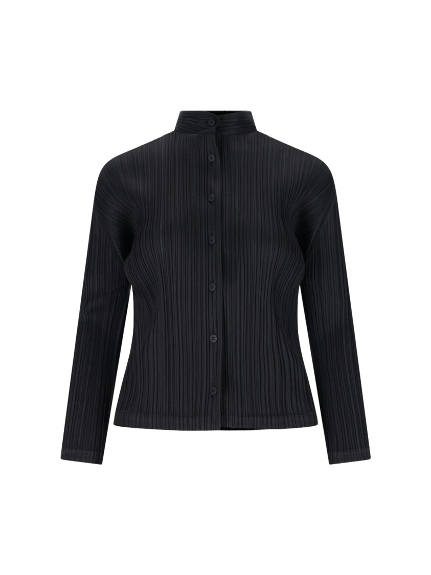 Pleats Please January' Pleated Shirt – Black
