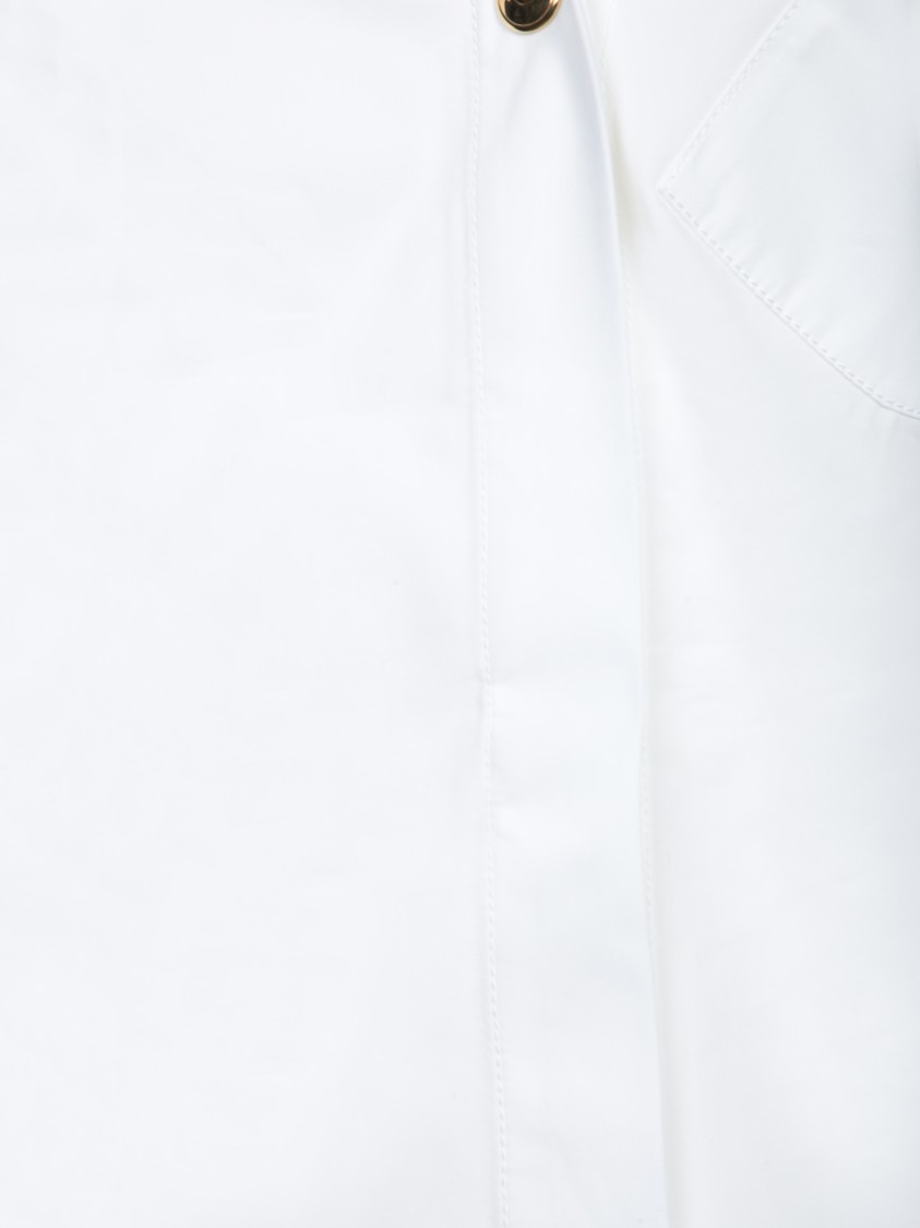 Shop Jacquemus Three-quarter Sleeve White Shirt Dress