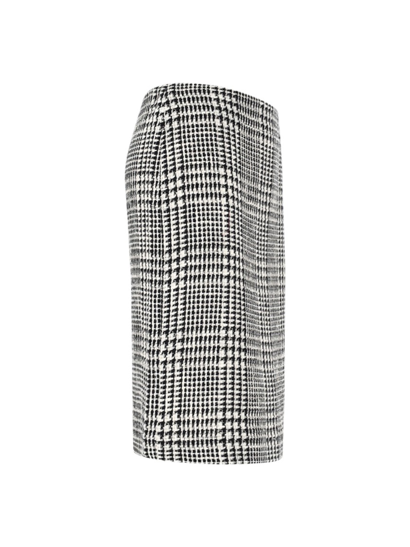 Shop Gianluca Capannolo Houndstooth Midi Skirt – White