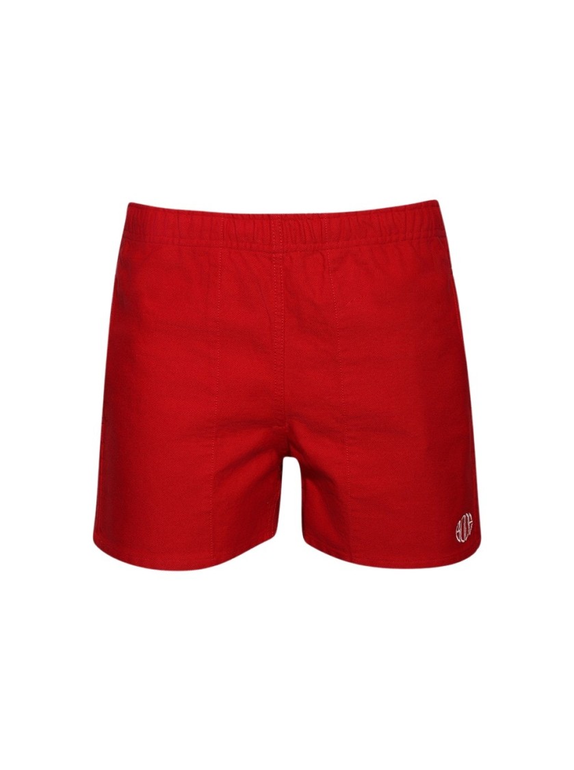Bode Spring Twill Field Shorts Red In Red