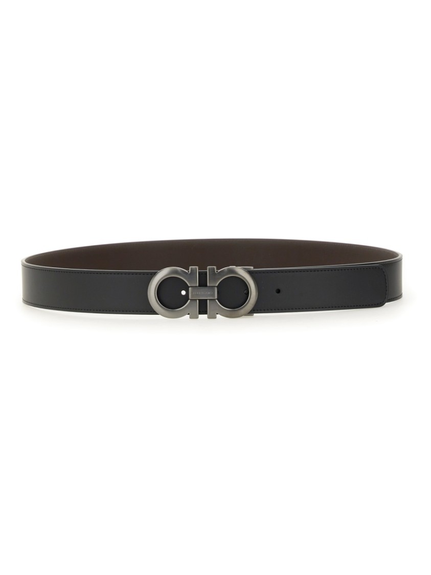 Ferragamo Reversible Calf Leather Belt