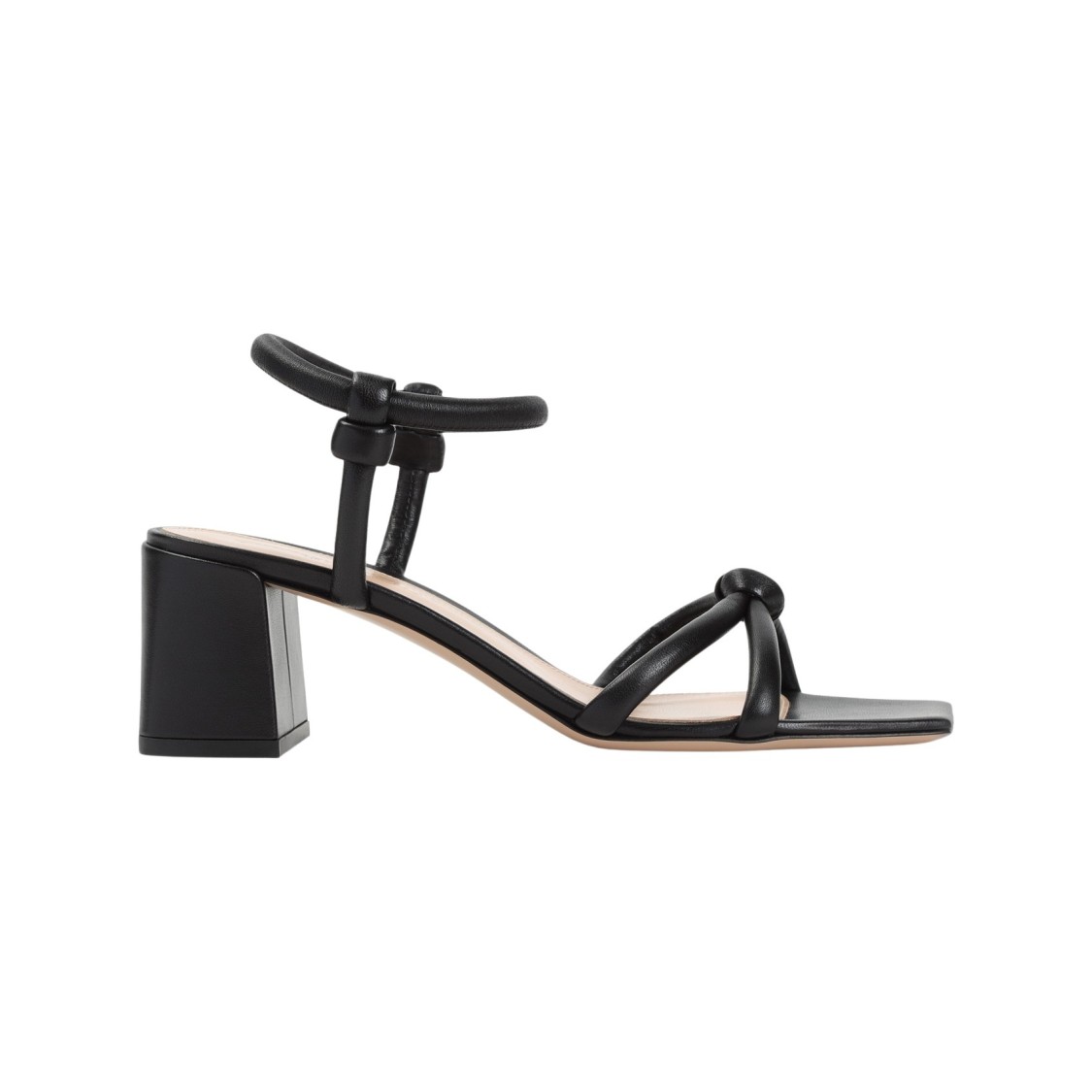 Shop Gianvito Rossi Square Toe Sandals In Black