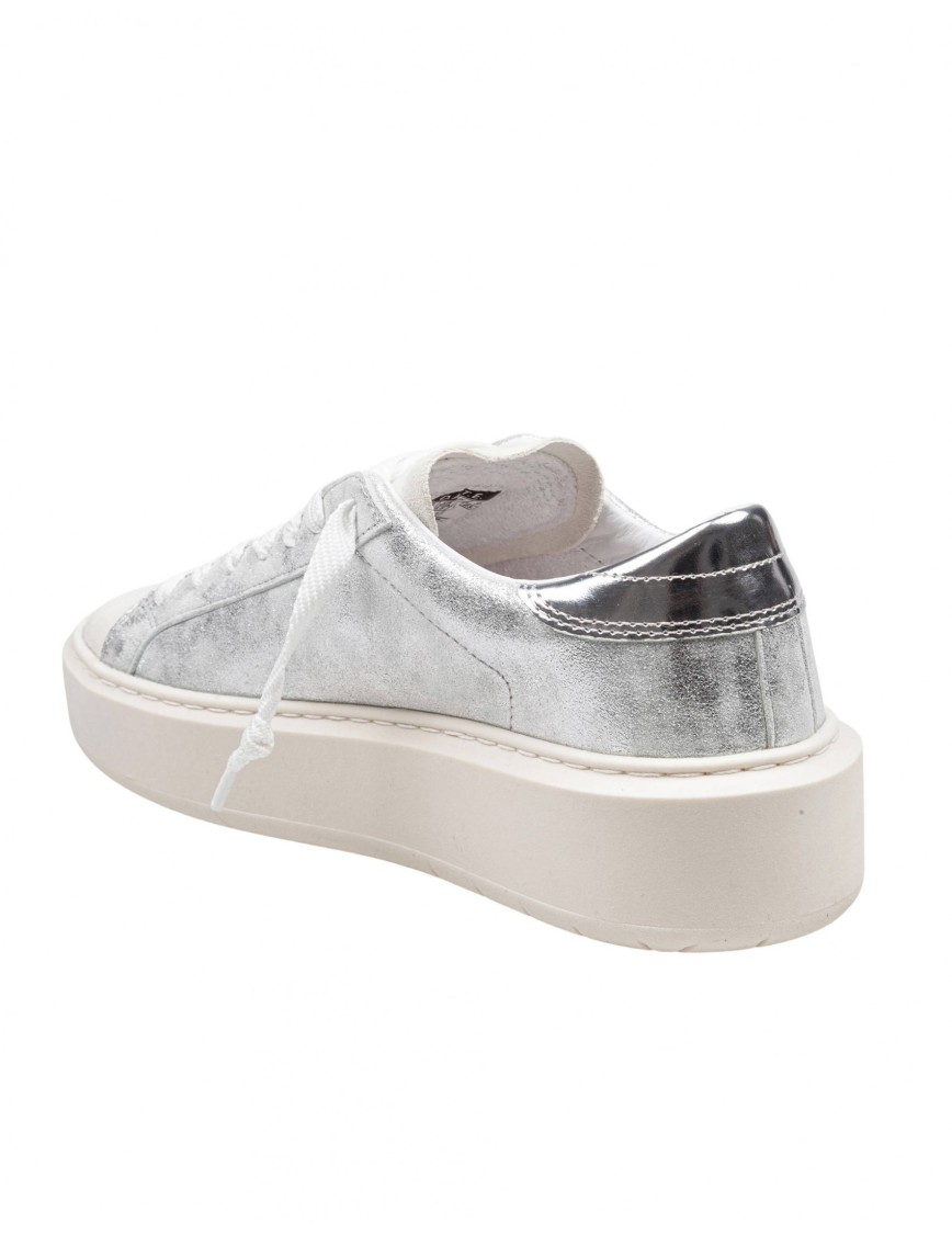 Shop Date D.a.t.e Sneakers Hill Low In Leather In Silver