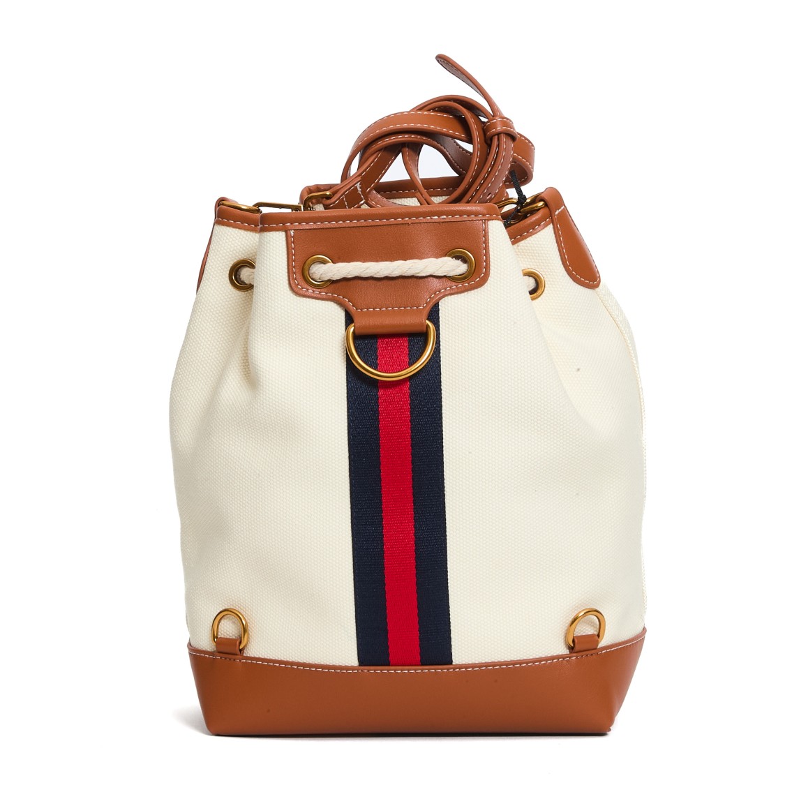 Rue Madame Canvas Bucket Bag With Teddy Bear Appliqué