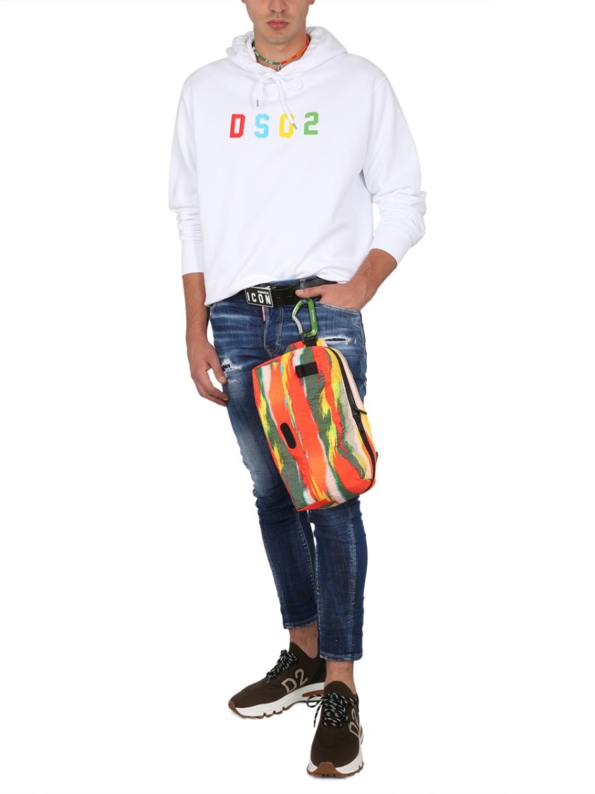Shop Dsquared2 Relaxed Fit Cotton Sweatshirt In White