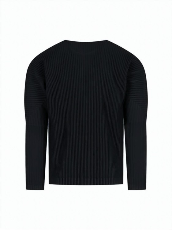 HOMME PLISSÉ ISSEY MIYAKE ブラック長袖シャツ Homme Plissé Issey Miyake Pleated Long-Sleeve Top With Boxy