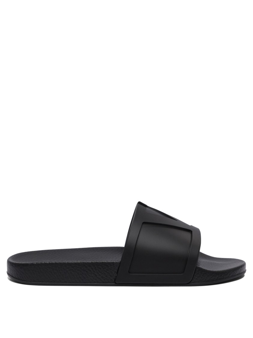 Valentino Pool Slide Coolside Slippers In Black