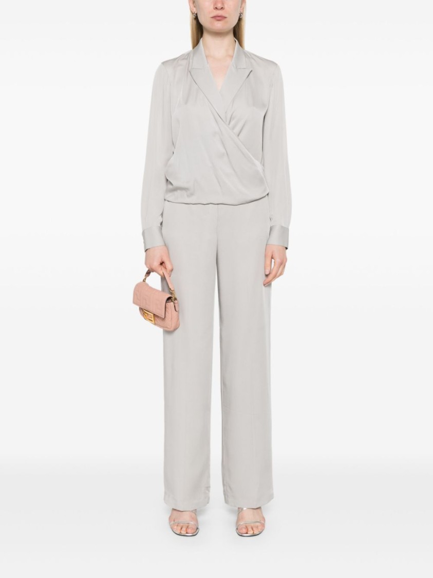 Theory Wide Pull On Fl.mode In White