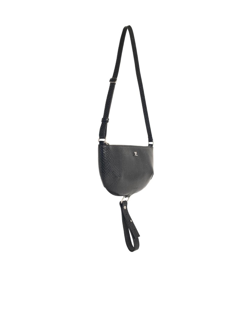 Courrèges 'viper Eclipse Holy' Leather Bag In Black